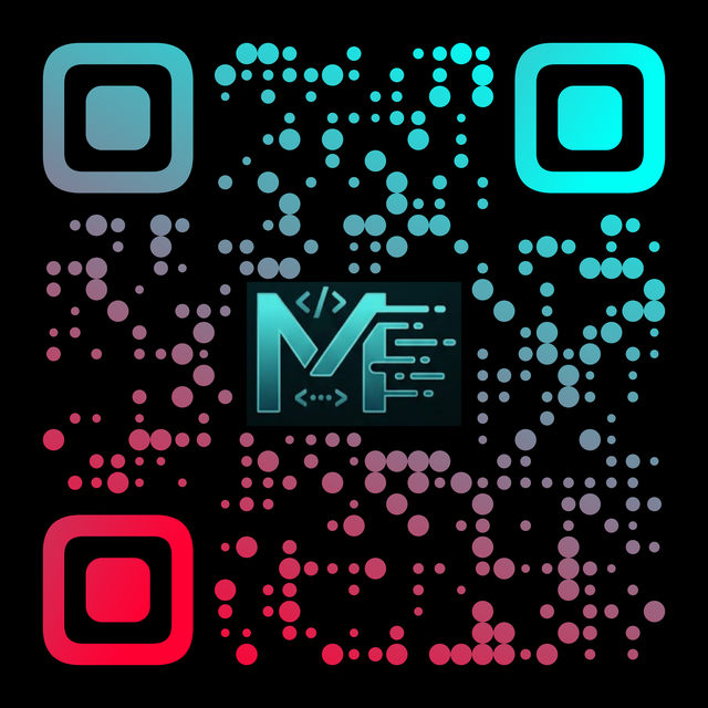 QR code — scan to visit the live M-Tech studio site